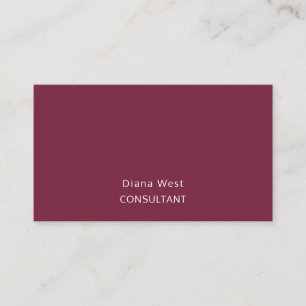 Carte de visite élégante moderne rouge burgundy