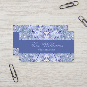 Carte De Visite Elégante mosaïque bleue glace, coutume moderne