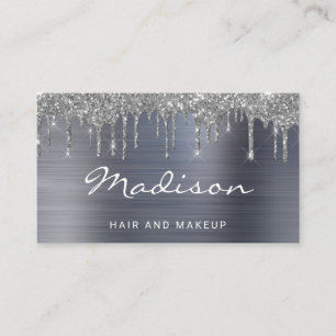 Carte De Visite Elégante Parties scintillant d'argent Drivers Styl