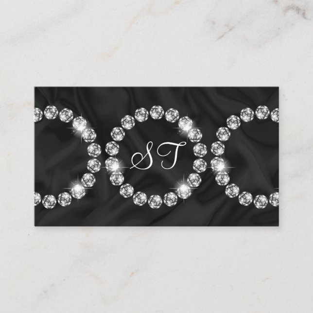 Carte De Visite Elégante Parties scintillant de bague diamant de l (Devant)