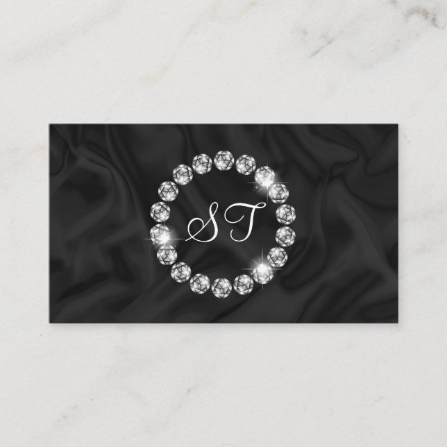 Carte De Visite Elégante Parties scintillant de bague diamant de l (Devant)