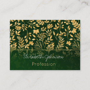 Carte De Visite Elégante Parties scintillant d'or Foliage Forest 