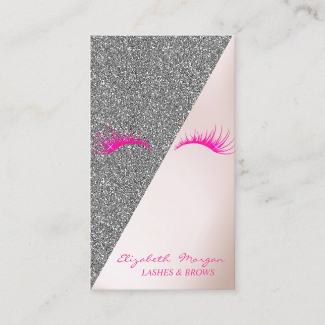 Carte De Visite Elégante Parties scintillant Moderne, Faux Lashes (Devant)