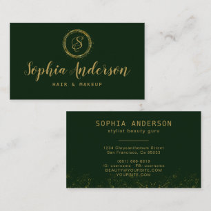 Carte De Visite Elégante Parties scintillant Or Luxury & Signature