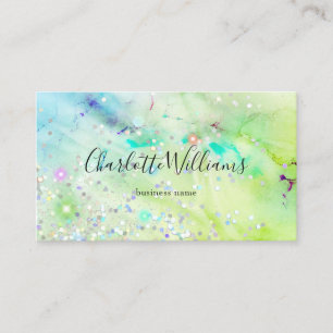 Carte De Visite Élégante Parties scintillant Pastel Marbled Alcoho
