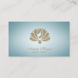 Carte De Visite Élégante Parties scintillant professionnelle Lotus