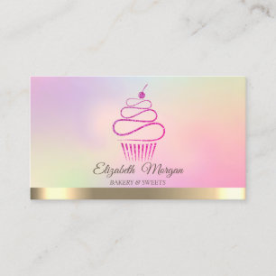 Carte De Visite Élégante Parties scintillant professionnelle sucre