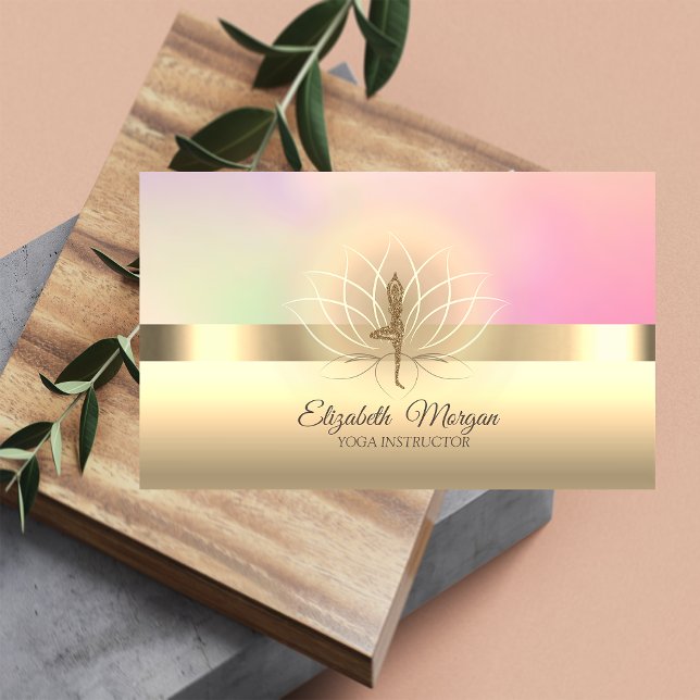 Carte De Visite Elégante Parties scintillant professionnelle Yoga  (Créateur téléchargé)