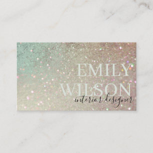 Carte De Visite Elégante Parties scintillant vert rose Aqua brilla
