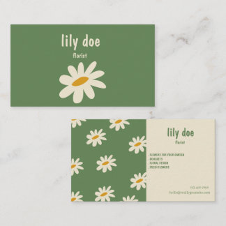 Carte de visite élégante pour vendeur floral