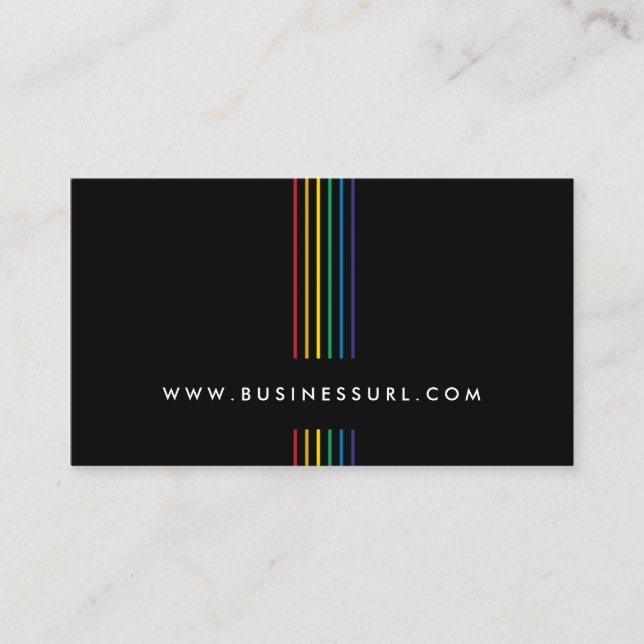 Carte De Visite Elégante Rainbow Light Professional BusinessCard (Devant)