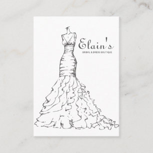 Carte De Visite Élégante robe nuptiale Gown Wedding planner