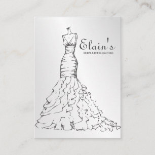 Carte De Visite Élégante robe nuptiale Gown Wedding planner