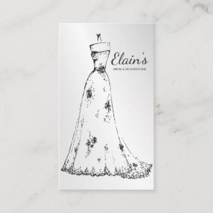 Carte De Visite Élégante robe nuptiale Gown Wedding planner