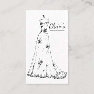 Carte De Visite Élégante robe nuptiale Gown Wedding planner