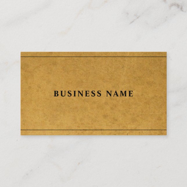Carte De Visite Élégante société professionnelle de papier Kraft i (Devant)