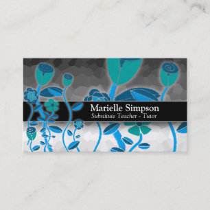 Carte De Visite Elégante Tulip Garden Magic Ombre Fashion Boutique