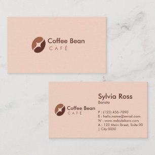 Carte De Visite Élégante Typographie Brown Charme chaud Café doux