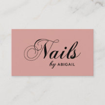 Élégante typographie clous par nom site Rose or