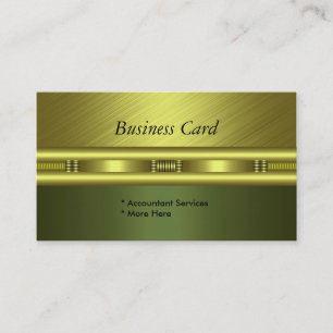 Carte de visite élégante verte or Avocat