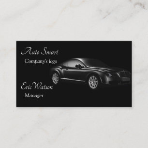 Carte De Visite Élégante voiture professionnelle noire