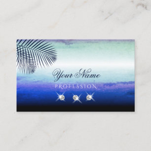 Carte De Visite Elégantes aquarelles Ciel Nuages Étincelants Diama