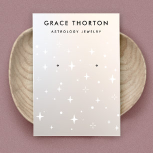 Carte De Visite Élégantes Étoiles Modernes Elevant Bijoux Display 