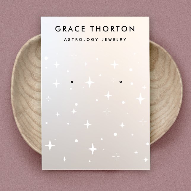 Carte De Visite Élégantes Étoiles Modernes Elevant Bijoux Display  (Créateur téléchargé)