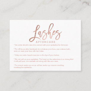 Carte De Visite Élégants coups de fouet après la garde rose or sim