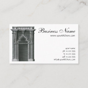 Carte De Visite Élément architectural vintage, Porte gothique