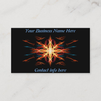 Carte De Visite Élément énergique du feu de la géométrie