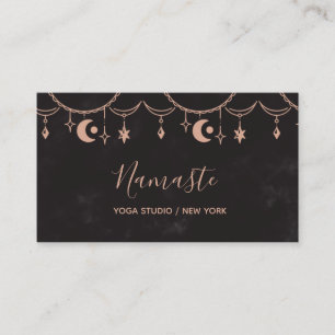 Carte De Visite Eléments célestes modernes et élégants Yoga