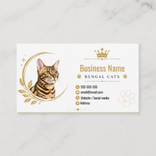 Carte De Visite Élevage de chats Bengal personnalisé Moderne