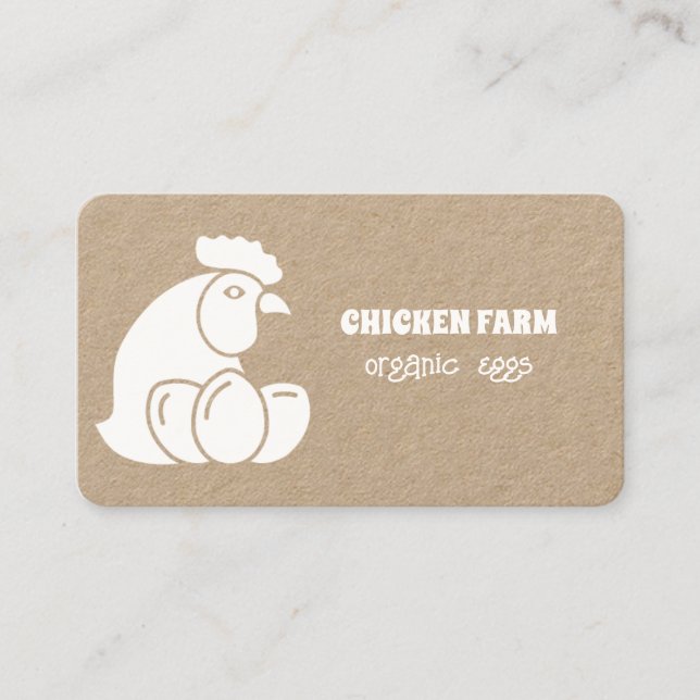 Carte De Visite Élevage de poulets oeufs frais (Devant)