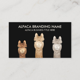 Carte De Visite Éleveur d'alpacas noirs