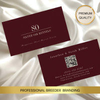 Éleveur de chiens Code QR Chenil Monogramme Bordea