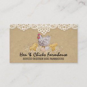 Carte De Visite Éleveur de poulets