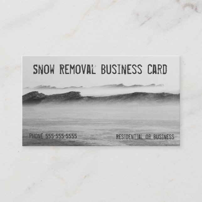 Carte De Visite Élimination de la neige Lac Michigan Blizzard de g (Devant)