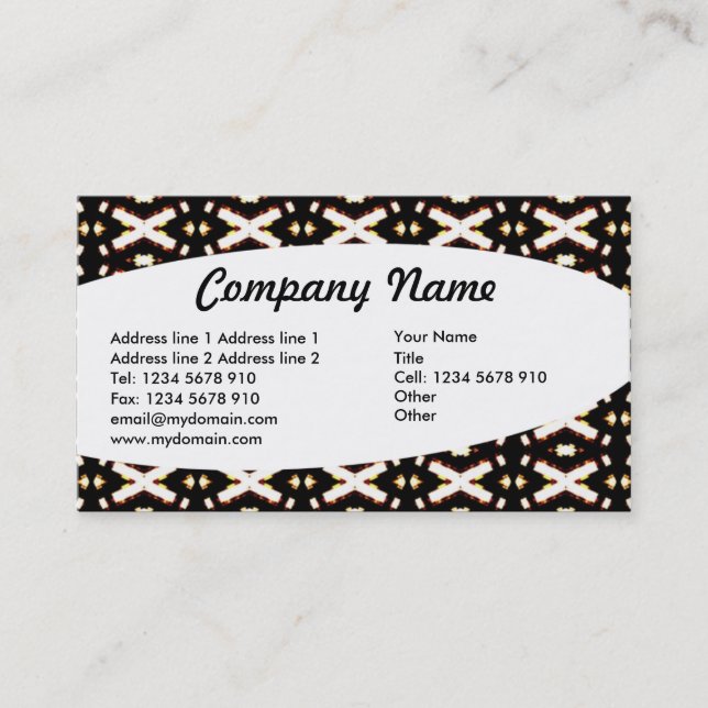 Carte De Visite Éliptique - Abstrait 016 (Devant)