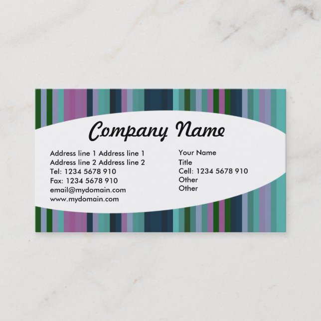 Carte De Visite Éliptique - Stripes 02 (Devant)