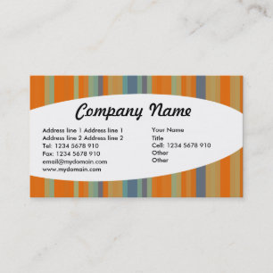 Carte De Visite Éliptique - Stripes 05