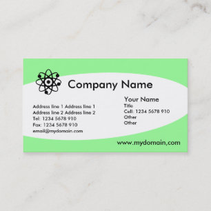 Carte De Visite Éliptique - Vert menthe