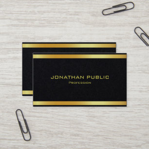 Carte De Visite Elite Black & Gold Premium Black Paper Luxuriant