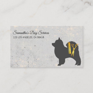 Carte De Visite Elite Chien Grooming Élégant Cheveux d'Or