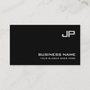 Carte De Visite Elite Design Monogram Plain Luxe Professionnel
