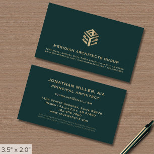 Carte De Visite Elite Emerald Green Construction