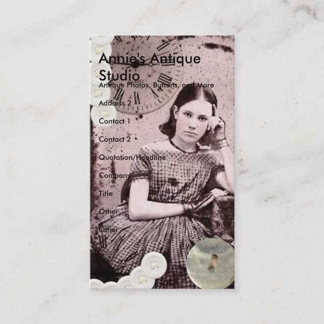 Carte De Visite Elle A Tout Le Temps (Devant)