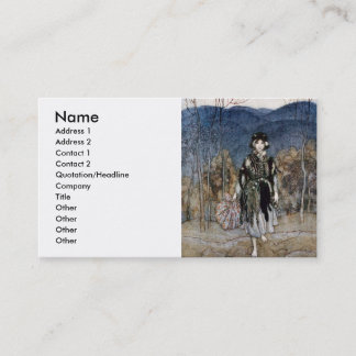 Carte De Visite Elle est allée le long, et est allée le long, et