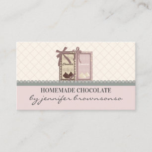 Carte De Visite Emballage boîte personnalisée rose boulangerie éta