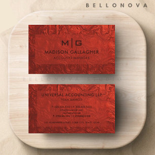 Carte De Visite Emballage en plastique rouge personnalisé esthétiq